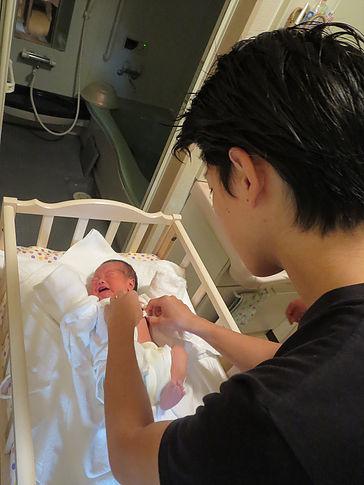 バースあおばの沐浴指導