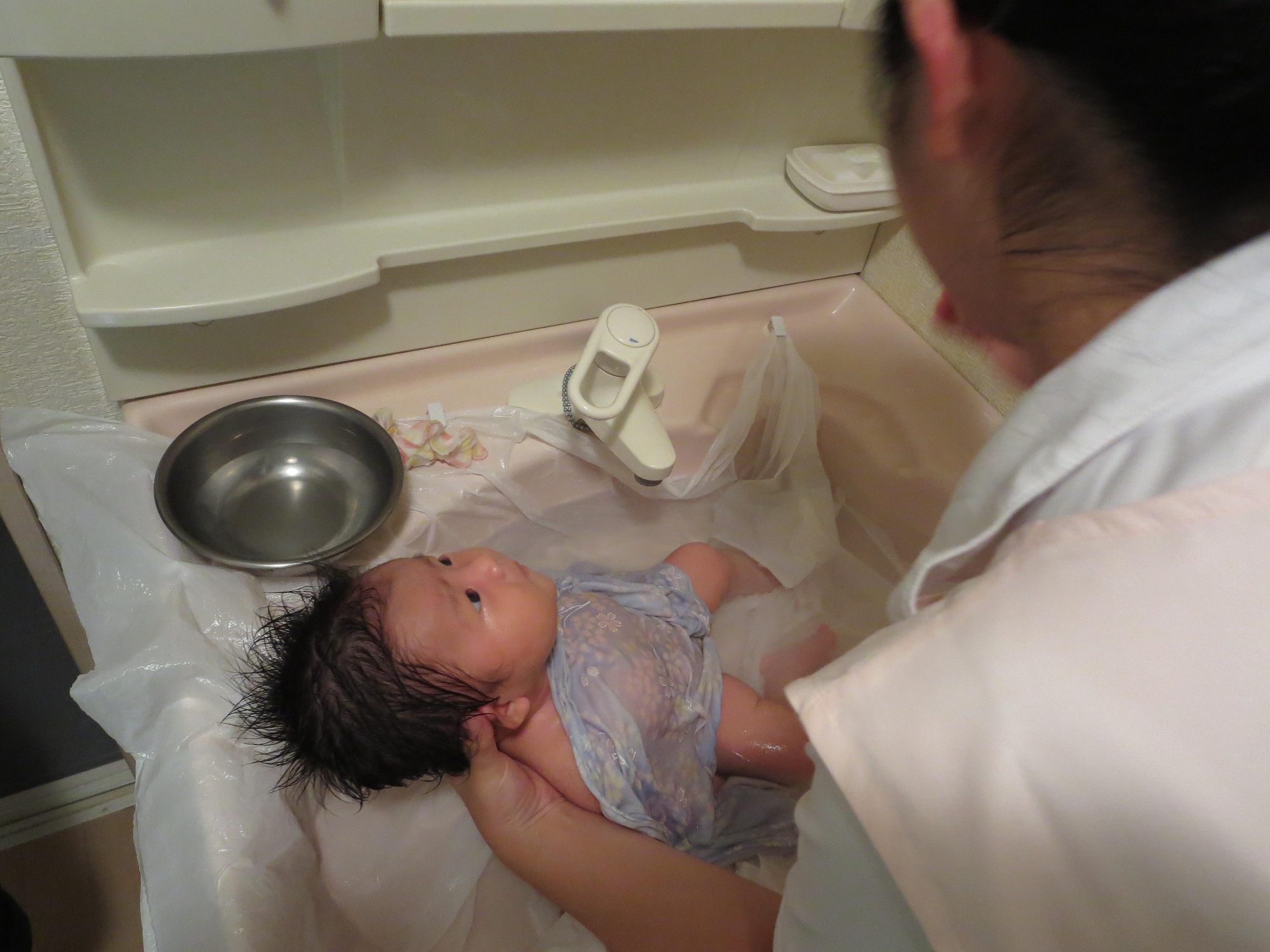 デイケアの赤ちゃん・お風呂