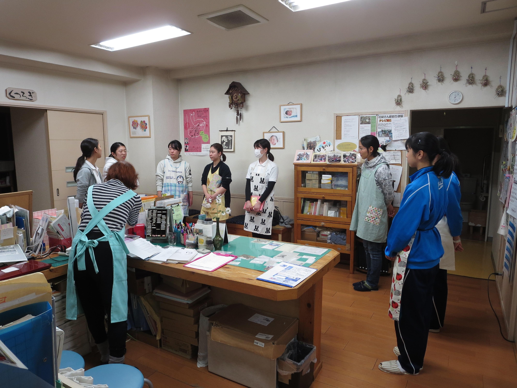 ある朝の風景・学生さん大集合